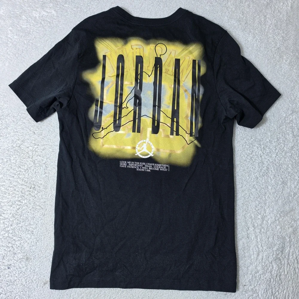 Jordan Flight Mens S T-Shirt Black Graphic Jumpman HJ6365-010 s/s